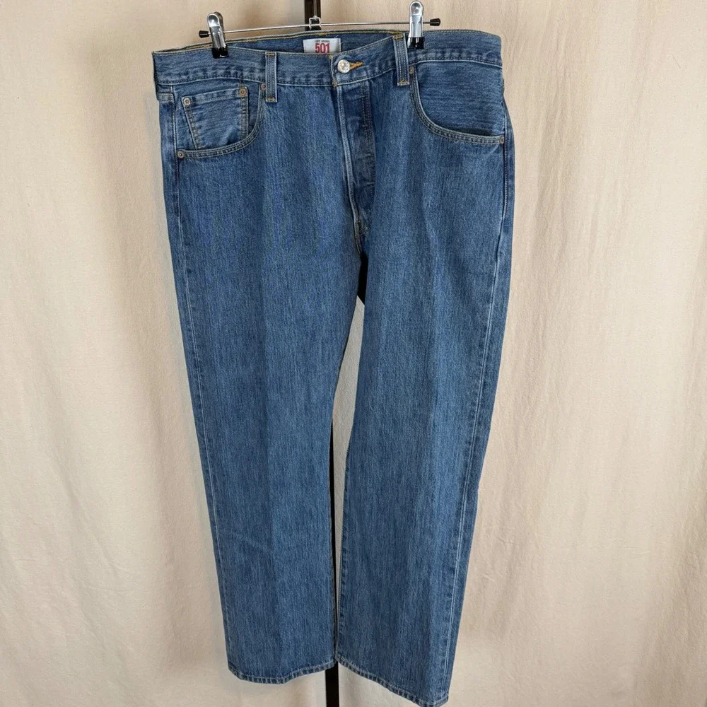 Levis 501 Jeans Mens 38x30 (36x29) Blue Denim‎ Straight Leg Button Fly